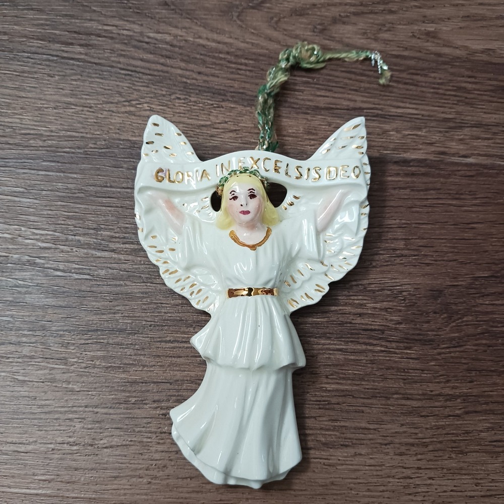 Vintage Holland‎ Mold Nativity Angel Gloria in Excelsis Deo 5" Ornament